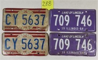 Illinois 1976 Centennial License Plate