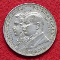 1922 Brazil Silver 2000 Reis