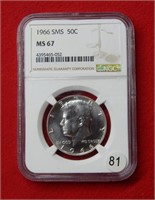 1966 Kennedy Silver (40%) Half $ SMS NGC MS67