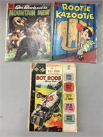 3 comic books. Rookie Tootie, Hot Rods and