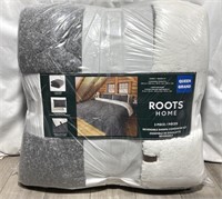 Roots Home Queen Size Reversible Sherpa Comforter