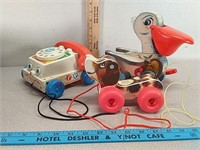 Vintage fisher price pull toys