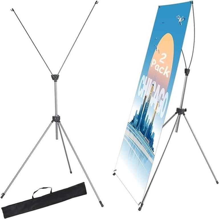 2 Pack X Frame Banner Stand