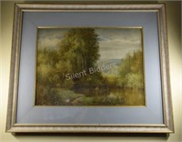 Old XLarge Landscape Scottish Oil Painting