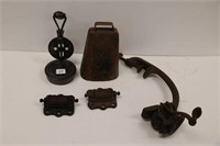 JAMES SMART CHERRY PITTER, HINGES, COW BELL AND