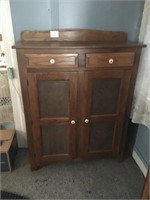 Oak 2 door pie cabinet