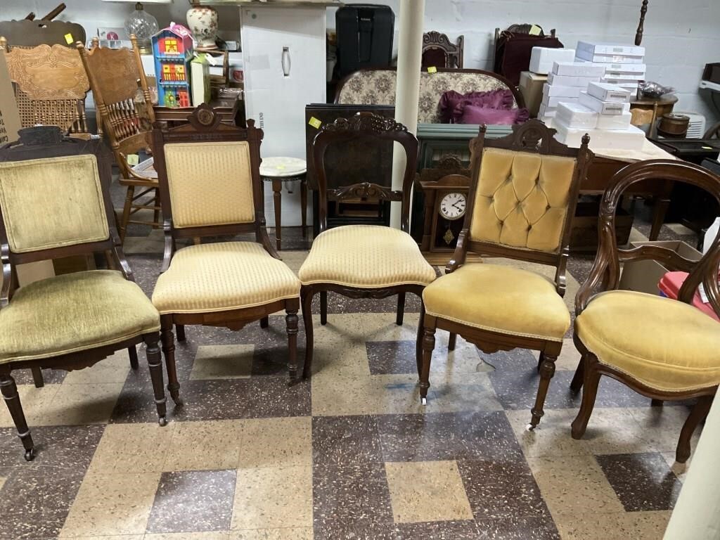 5 Vintage Upholstered Chairs