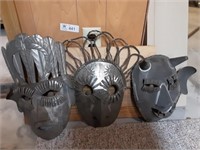 Tin Mexican Masks - Made in Mexico