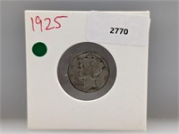 1925 90% Silver Mercury Dime