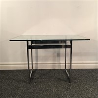 CHROME AND GLASS TABLE MCM