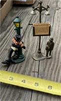 Iron Figurine and Desk Calendar