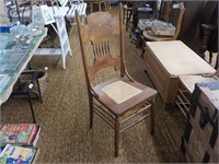Oak caned seat chair
