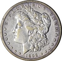 1892-S MORGAN DOLLAR - VF DETAILS, CLEANED