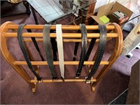 quilt rack and 5 dress belts