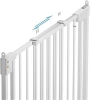 25.3-36.4" Retractable Baby Gate - WHITE