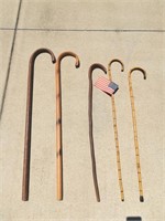 (5) Curved Top Canes