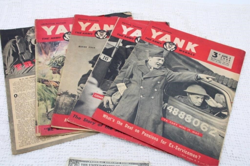 YANK BRITISH EDITION "THE ARMY WEEKLY" MAGS