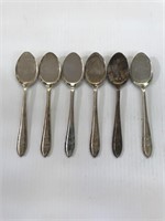6 Vintage MS ltd Ice Cream Spoons EPNS Loxley Patt