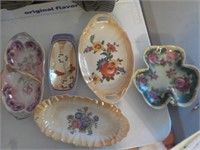 Various hand pted. Dishes