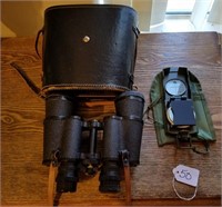 Raleigh 7x50 Binoculars & Military Compass