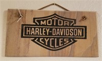 Slate "Harley Davidson" Sign 11 1/2" x 6"