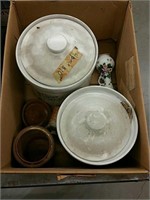 Box of kitchen canisters