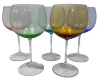 Colored Balloon Wine Glasses