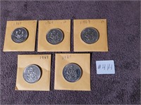 1969 Candian 50 cent coins