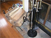 Fireplace Tools & Wood Rack