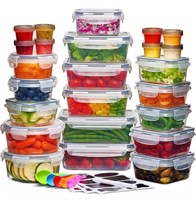 New 24 Pcs Airtight Food Storage Container Set -