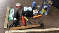 Misc lot, soldering irons & solder
