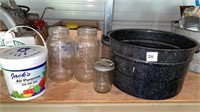 Galvanized Stock Pot, Canning Jars, & Plant Food