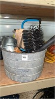 Galvanized Bucket w/ Tools & More