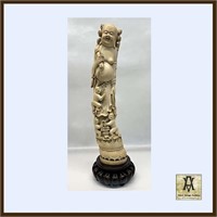 RARE Monumental Solid Ivory Sculpture