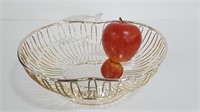 Silver Plated EP Steel Apple Shaped Fruit Basket