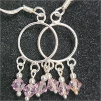 $50 Silver Crystal Earrings