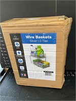 Two tier wire baskets, brand new