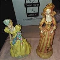 Set of 2 Vintage Victorian Lady Figurines