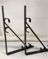 Large Iron Steel Shelf Brackets 16” x 12”