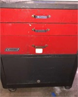 Empty Steel Wheeled Tool Chest Drawers are Locked