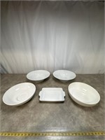 Large ceramic serving bowls, set of 4