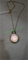 Maritime pocket watch necklace