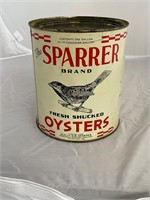 Sparrer Brand Hampton VA 607 Gallon Oyster Can