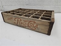 Vintage Pepsi Cola Wooden Bottle Crate