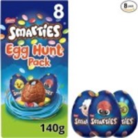 Smarties Milk Chocolate Easter Egg Hunt 8 Pack