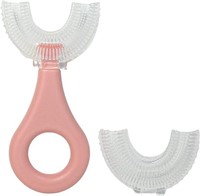 2 PACK U Shaped Toothbrush Kids - Age 2-5 (Pink)