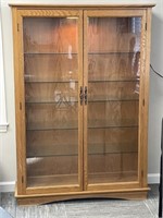 Hand Crafted Oak Curio Cabinet