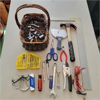 Large Tool Lot w/ Basket