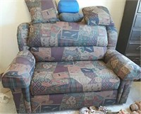 Over Sized Fishing Print Chair Hide-a-bed with