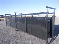 Solid Wall Livestock Alley w/ Slide Gate 24'